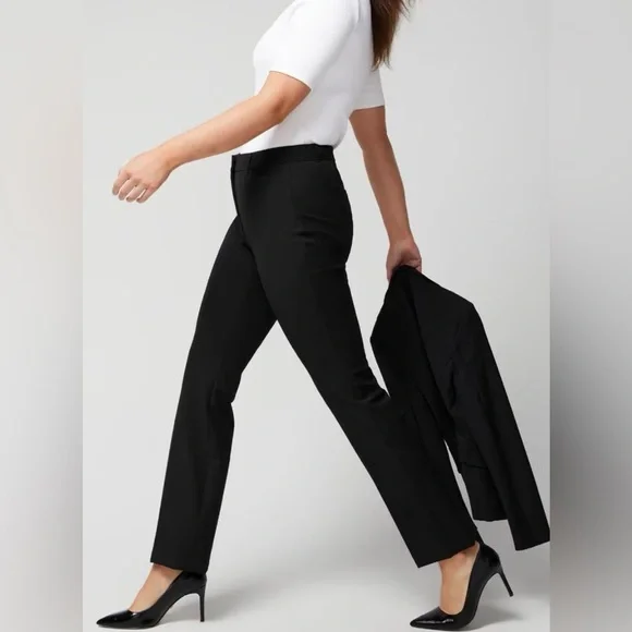White House Black Market Ines Professional Bootcut Pants/ Trousers. Black 18 NWT - Picture 2 of 16
